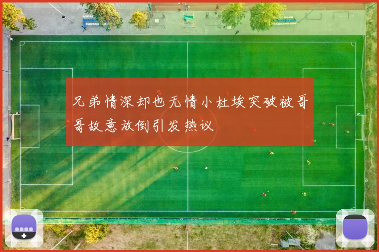 兄弟情深却也无情小杜埃突破被哥哥故意放倒引发热议